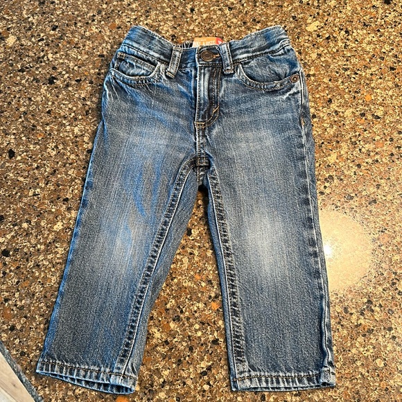 Old Navy skinny jeans with adjustable waist, elastic waist, lightly distressed - Picture 1 of 5